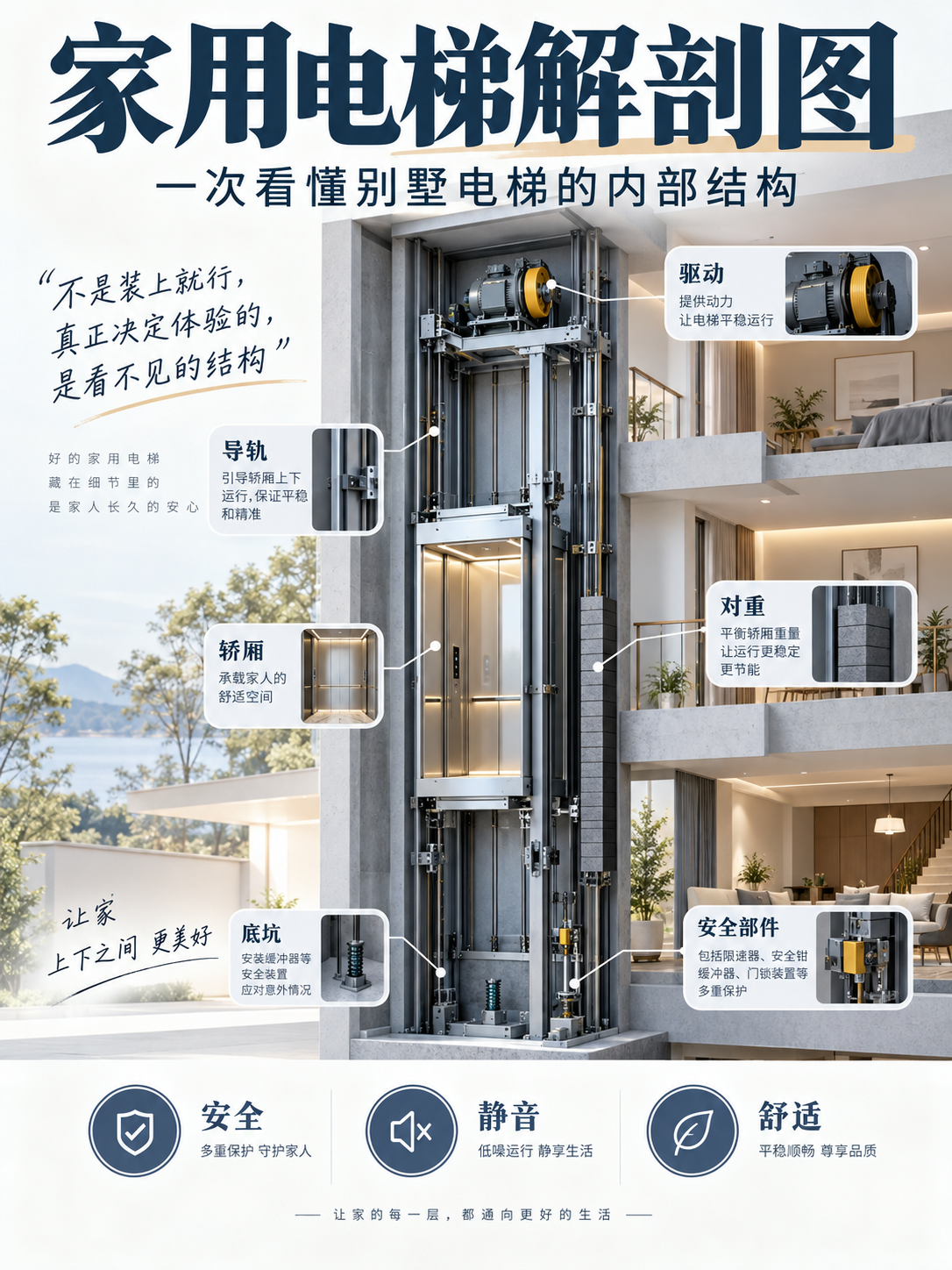 钦州家用电梯里面到底藏了什么？一张图拆给你看